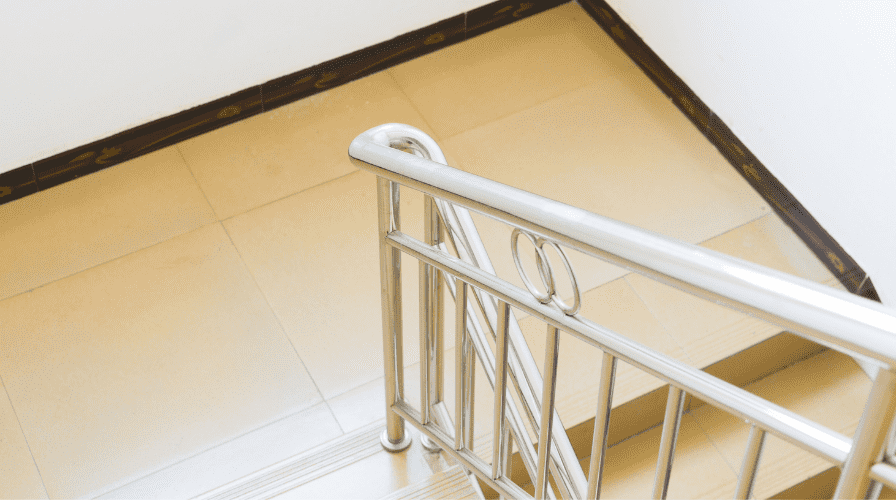 Image of a handrail in a commercial building, Issa Castro Law Firm.